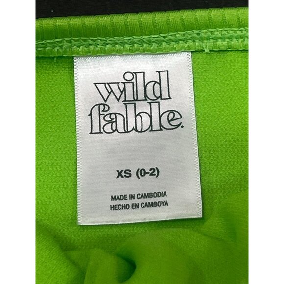 Wild Fable - Women's Ribbed High Leg Cheeky Bikini Bottom-Green-Extra Small(0-2) - Picture 9 of 12